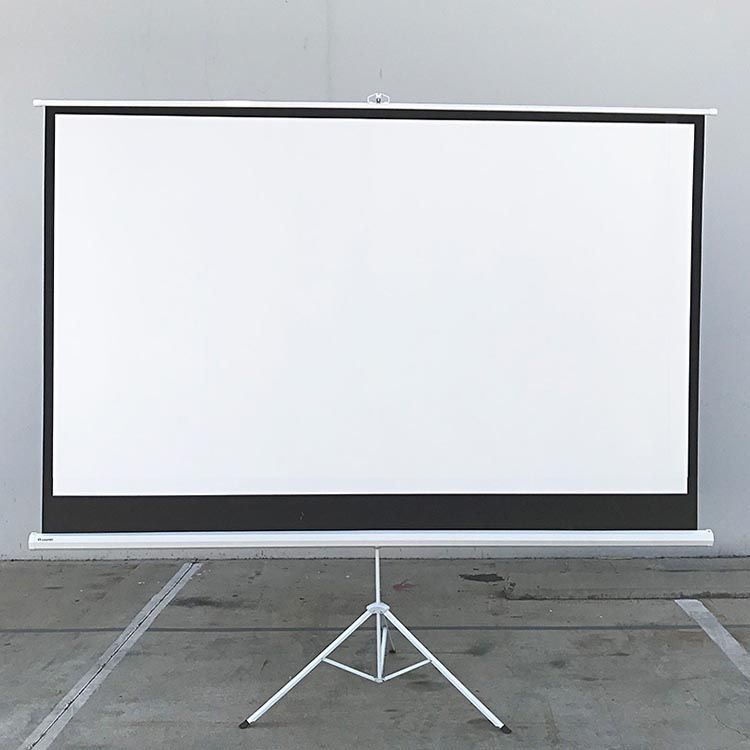 New $60 Tripod Stand 100” Projector Screen 16:9 Ratio Projection Home Theater Movie 87x49” View Area