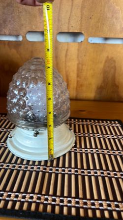 Vintage glass light fixture
