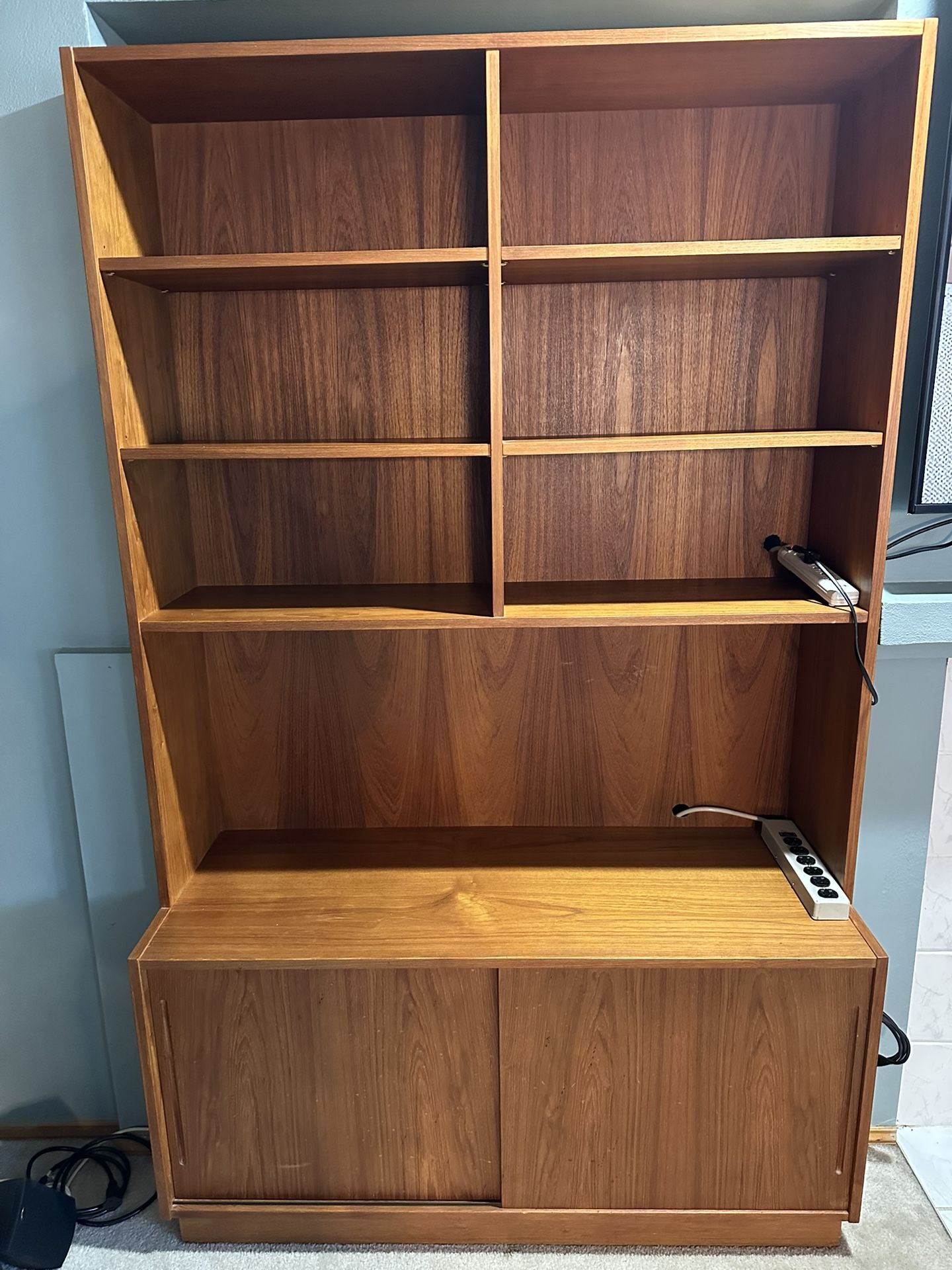 Wall Shelving Unit With Bottom Storage