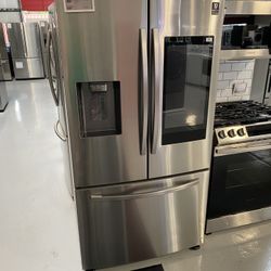 Samsung Stainless Steel 26.5 Cu. Ft. 3-Door French Door Refrigerator With Family Hub