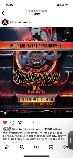 2 GA Tix For Solomun jun 1st, Discounted