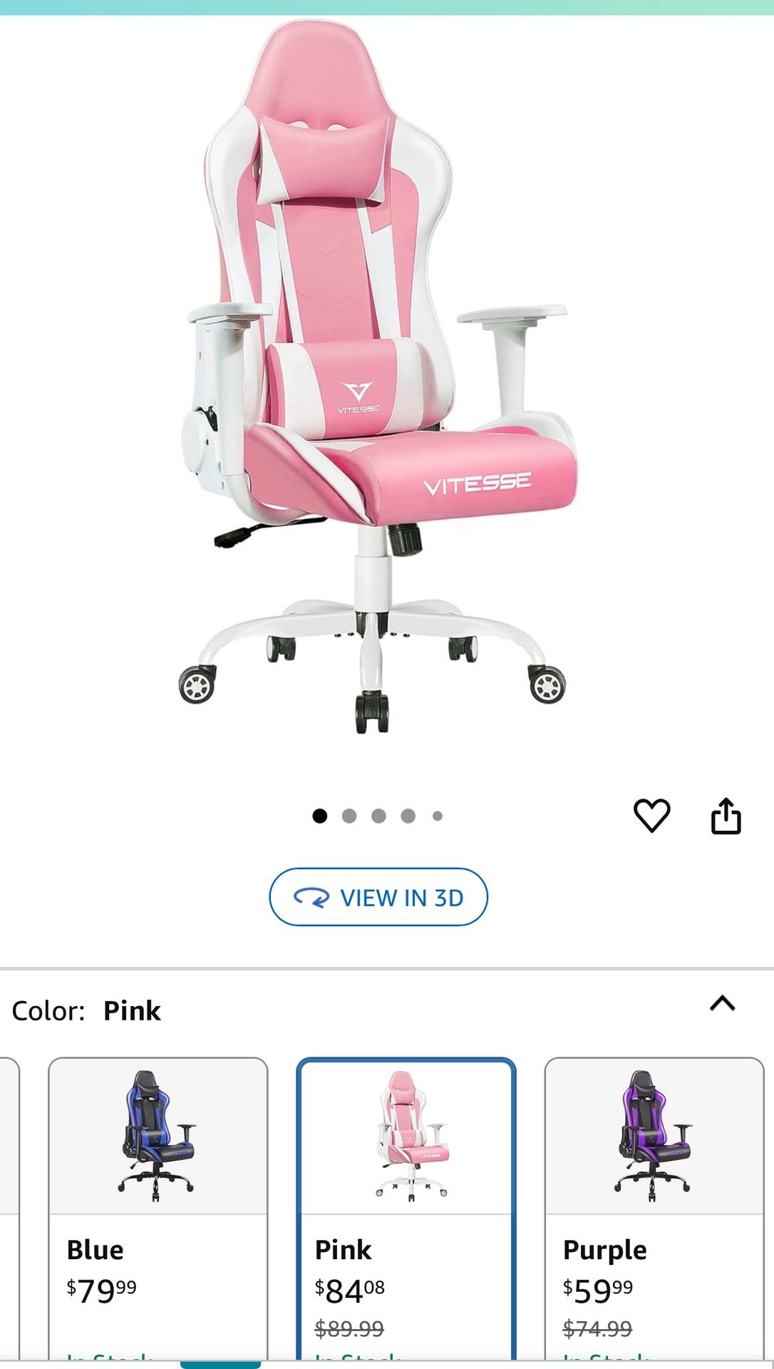 Pink Gamer chair