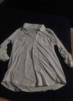 White route 66 button shirt