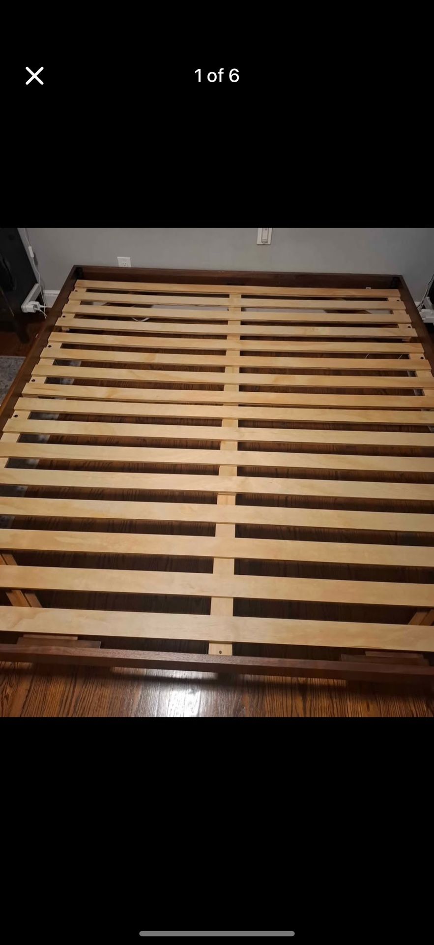 Article Basi King Bed Frame – Walnut Finish