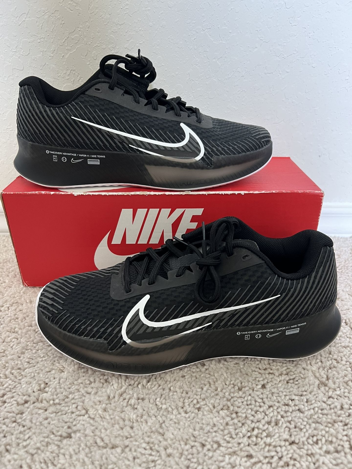 Nike Court Air Zoom Vapor 11 HC Womens Tennis Shoes Black