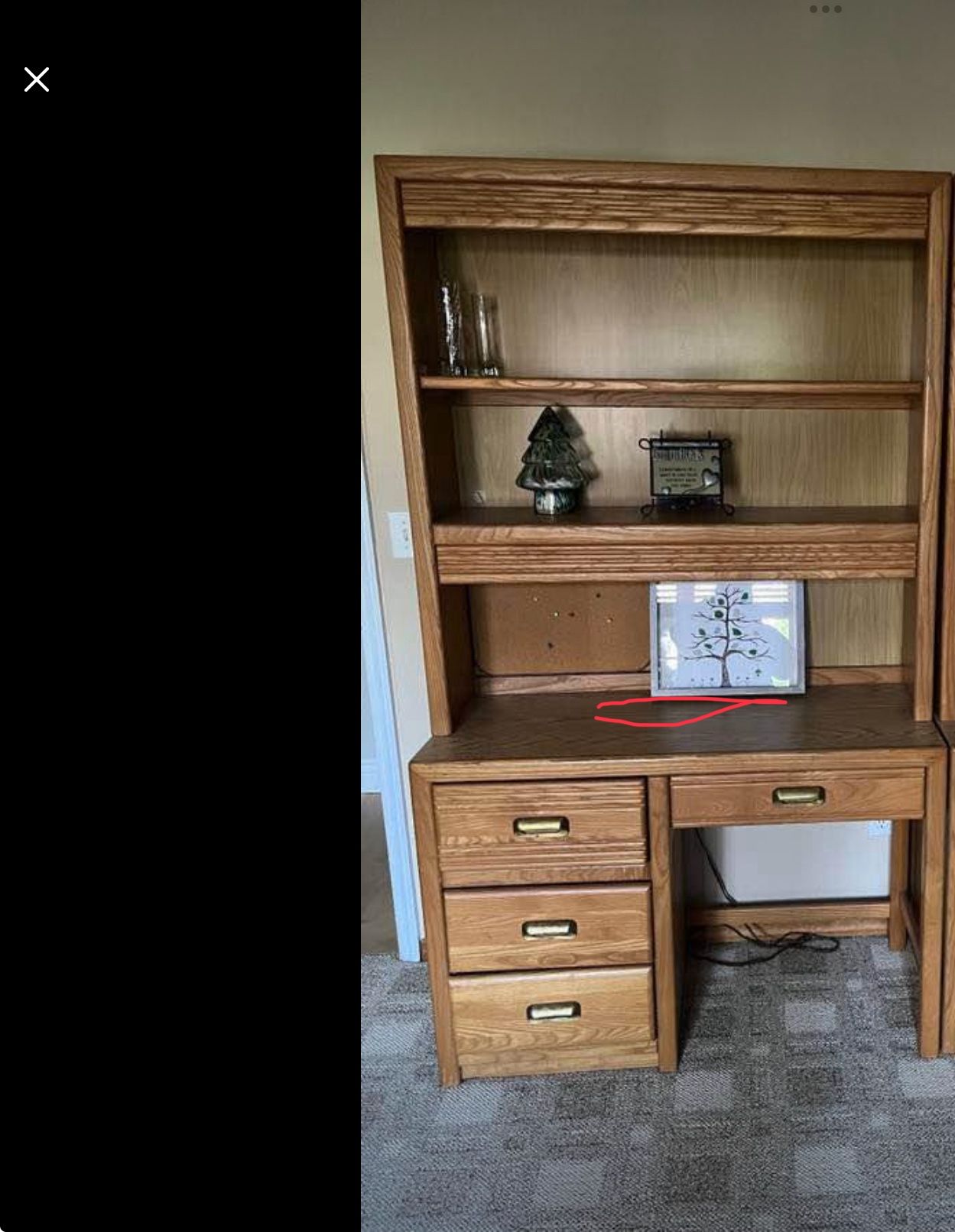 Desk Bookshelf Set For Office Or Student