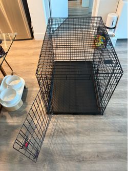 KONG Ultra-Strong & Durable Double Door Wire Dog Crate w/ Divider Panel