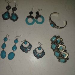 Turquoise Jewelry Set 6 PC