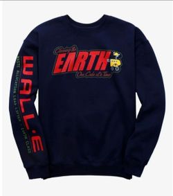 Disney Pixar Wall-E "Cleaning the Earth" crewneck sweater (Med)