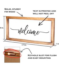 WELCOME Sign Rustic Farmhouse Decor Wall Decorations