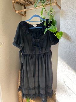 Black Lace Detail Dress - Size XL