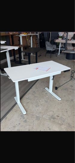 44” White Electric Standing Desk (I have lot of other desk sizes and colors 😀)