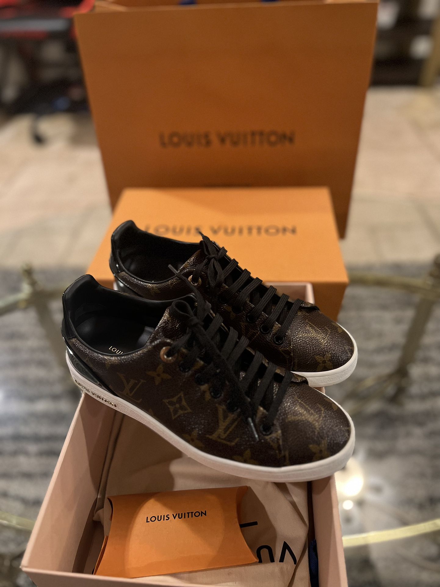 Louis Vuitton Women's Frontrow Sneakers BJBleu Jeans for Sale in Glendora,  CA - OfferUp