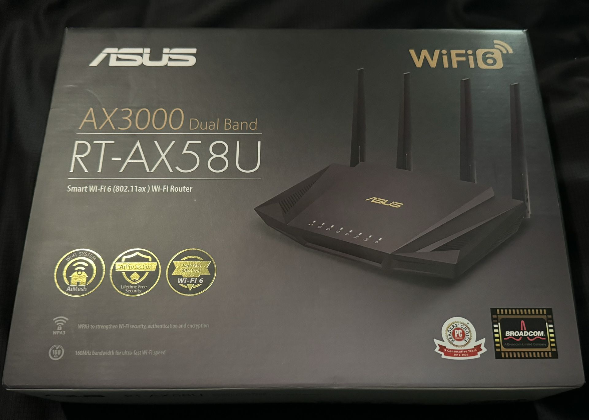 ASUS WiFi Router RT-AX58U - AX3000 Dual Band - Smart Wifi 6 