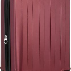 Elite Luggage Expandable Hardside Spinner Luggage, Burgundy, 21" Carry-on
