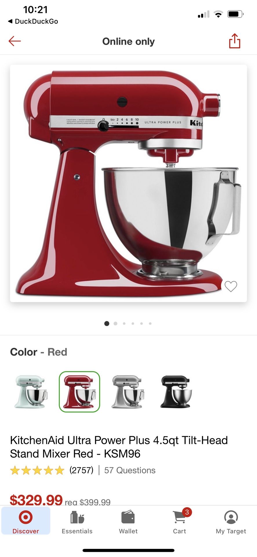 Kitchen Aid Tilt Stand Mixer Red