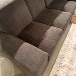 Black fabric couch sofa