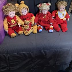 5 Winnie The Pooh Ashton-Drake Dolls
