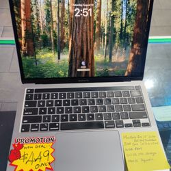 MacBook Pro 13" 2020 Retina/ Touch Bar Intel Core i5 16GB Ram 512GB SSD macOS Sequoia Charger 