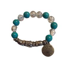 Turquoise & Glass Bracelet