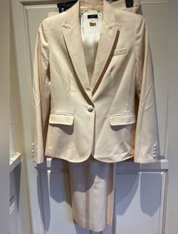 J.Crew ivory tuxedo suit size 2 virgin wool