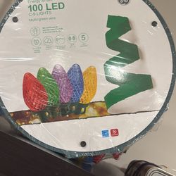 Christmas Lights Energy Smart® 100 LED C-9 LIGHTS Multi/green wire 66 Feet 