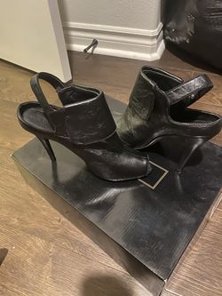 Black Leather Booties size 9