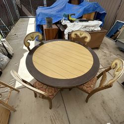Wooden Dining Set (chairs Included)