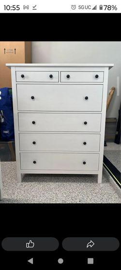 White Ikea Hemnes Taller Chest Dresser. Delivery available