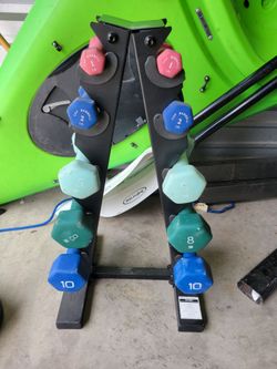 Dumbbells with stand