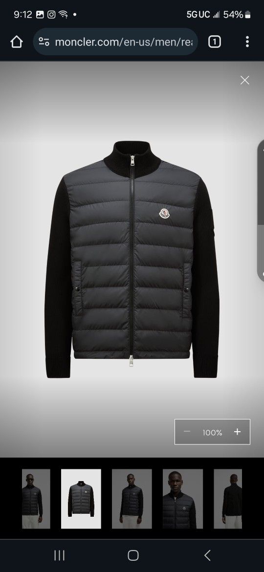 PADDED COTTON ZIP-UP CARDIGAN Moncler