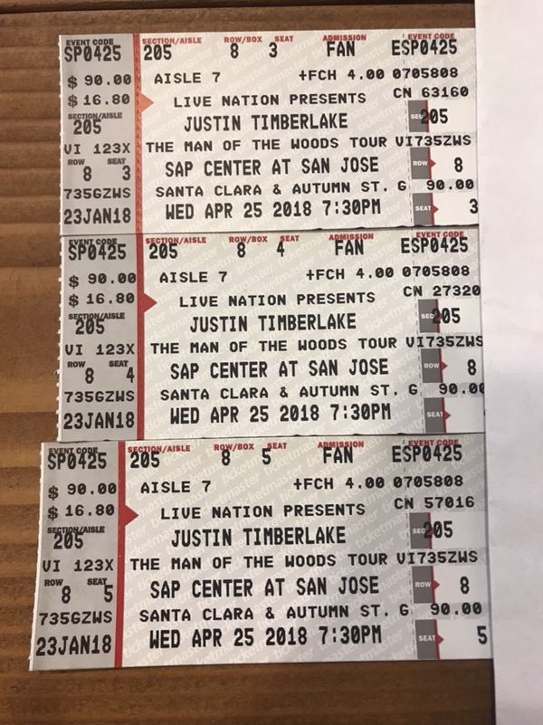 Sap Center Seating Chart Justin Timberlake