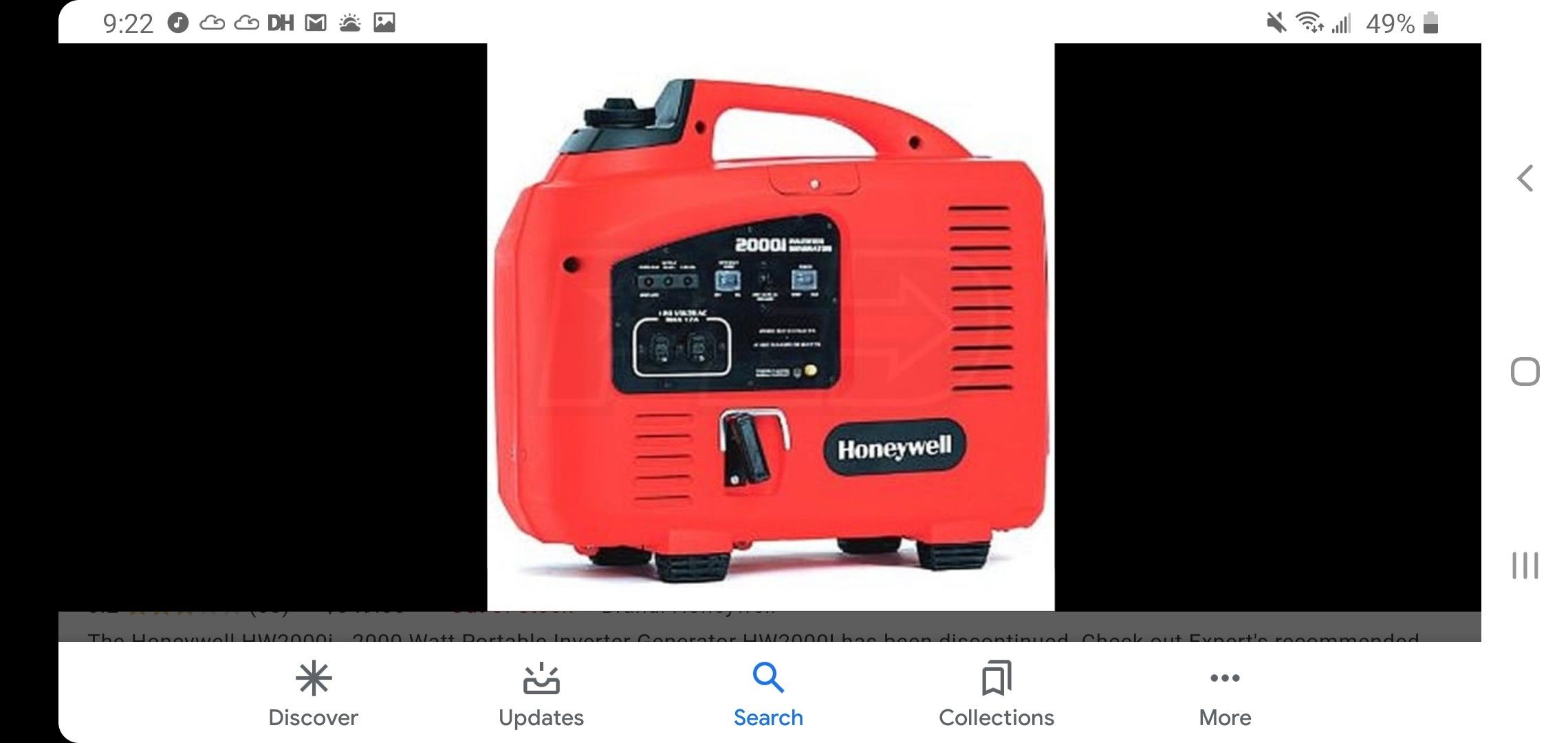 Honeywell 2000i inverter generator for Sale in Gilbert, AZ OfferUp
