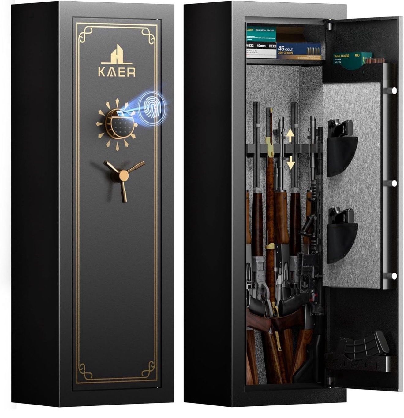 NEW! KAER 13-15 Biometric Safe, Quick Access Fingerprint Security, No Assembly Required