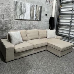 Beige Cozy Sectional 