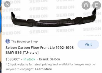 Seibon Carbon Fiber Front Lip 1(contact info removed) BMW E36 [TJ-style]
