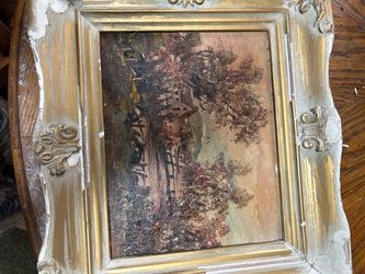 Paintings and old bank car