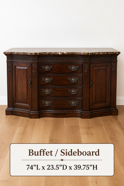 Bernhardt buffet (sidetable) w/marble top