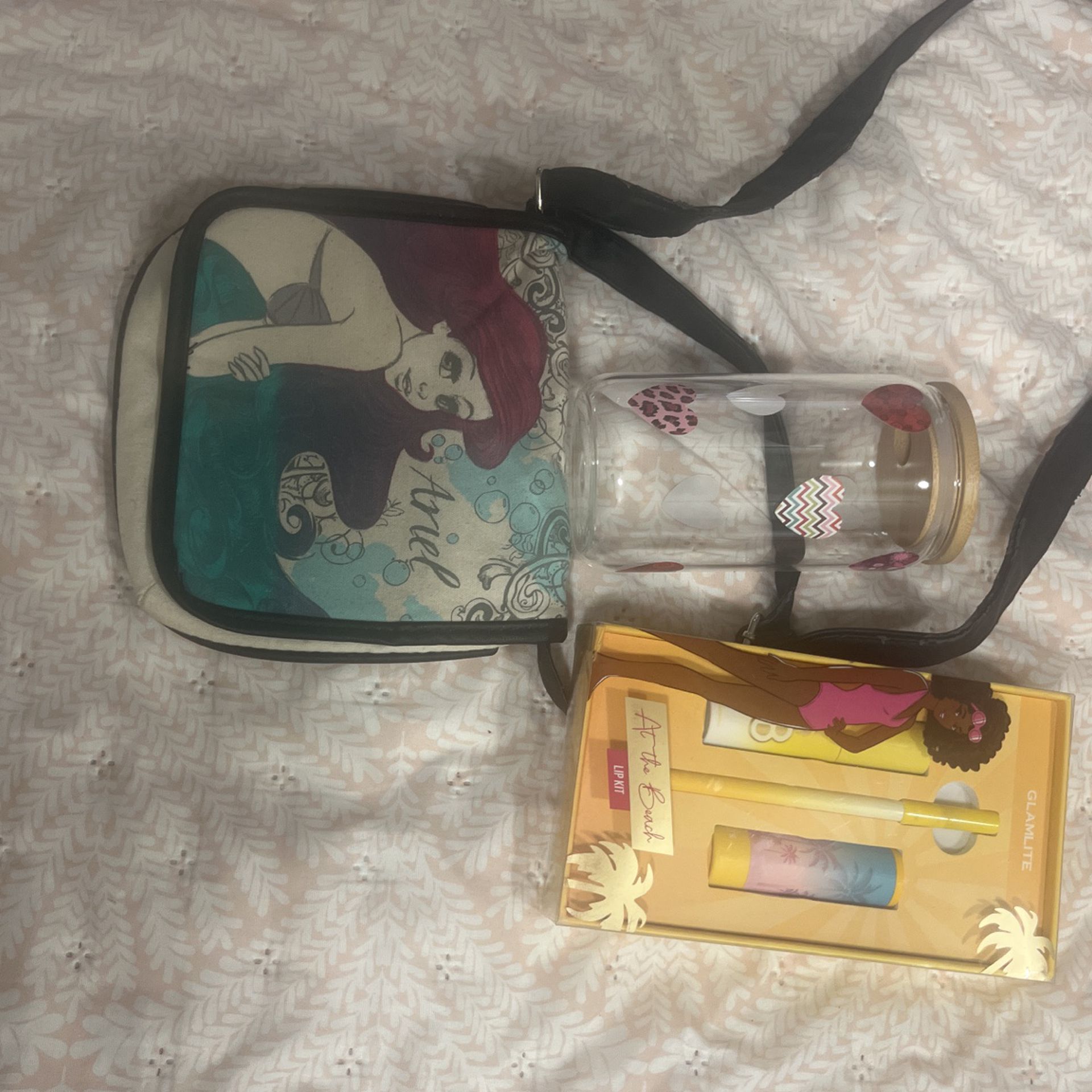 Bag, Cup ,Lipstick Set 