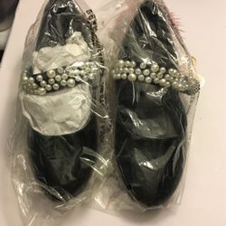 Vince Camuto Girls Persia Dress Mary Jane Flats Black Shiny Shoes