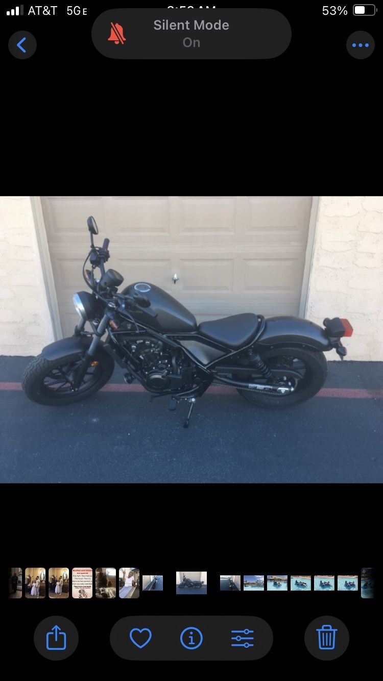 2019 Honda Rebel 500cc Metallic Black 