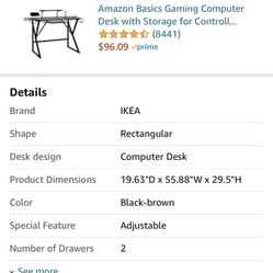 IKEA Computer Micke Desk Black-Brown