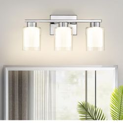 LED Vanity Lights for Bathroom, Modern Chrome