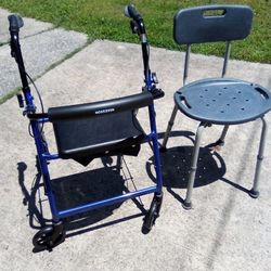 Sit Down Walker+Shower Chair 
