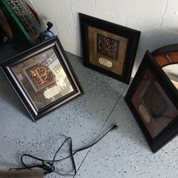 Beautiful Wood FRAMED PICTURES PEACE LOVE HOPE