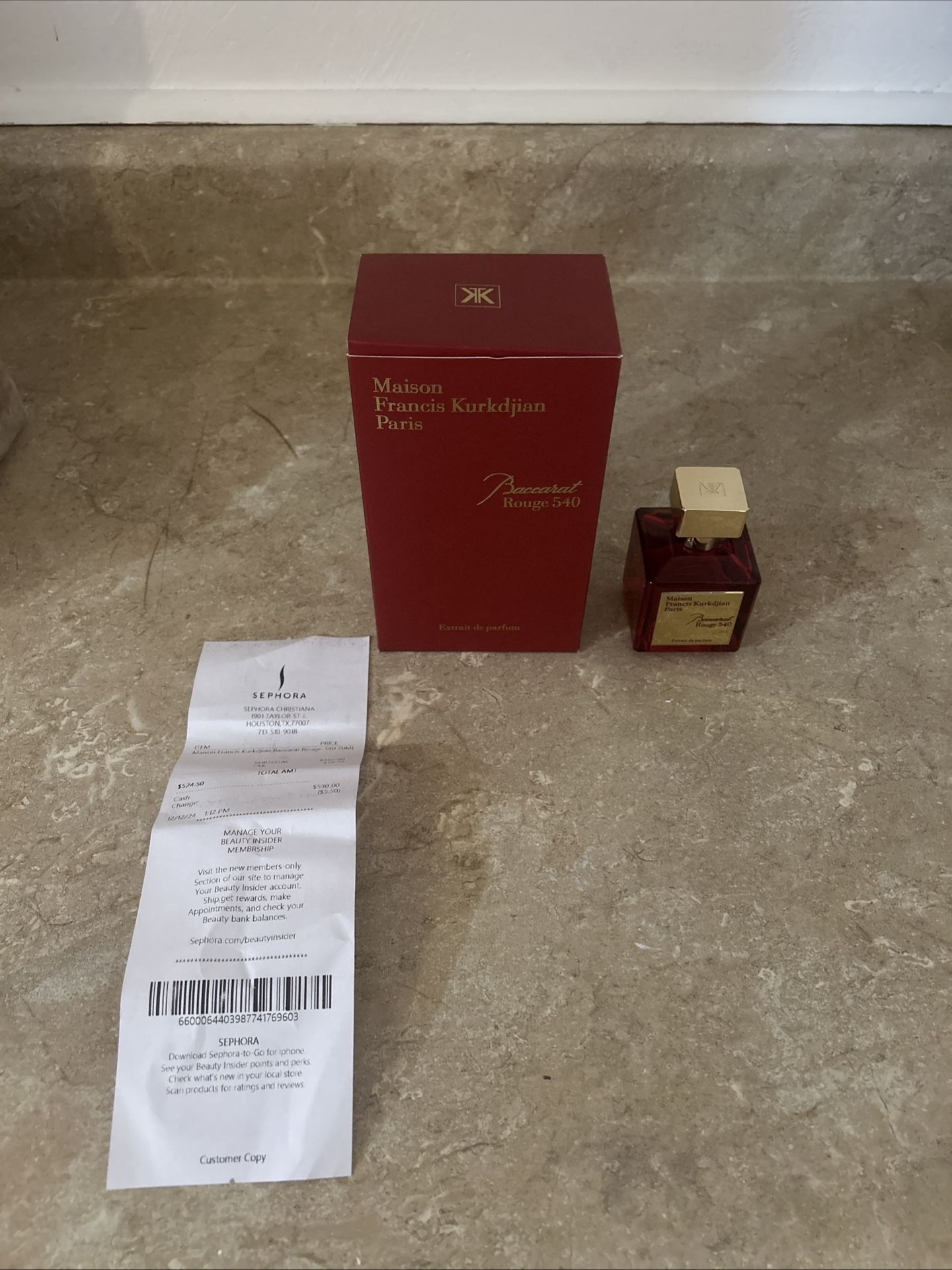 Baccarat Rouge 540 2.4 oz