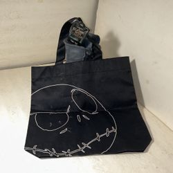 Disney Tim Burton’s Nightmare Before Christmas Jack Silhouette Twill Tote Bag New With Tags 