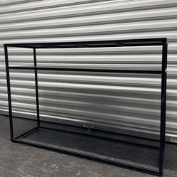 Modern Black Metal Console Table – Minimalist Sofa/Entry Table