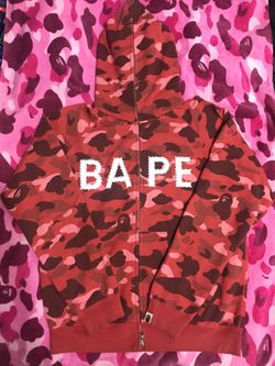 BAPE SWAROVSKI RED CAMO HOODIE A BATHING APE NIGO
