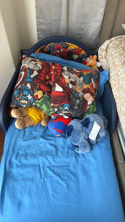 Kids Toddler Bed with Spider-Man Headboard